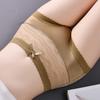 Plus Size L-3XL High Waist Women's Panties Sexy Bow Trim Lace Underwear Seamless Ice Silk Splice Underpants Breathable Lingerie
