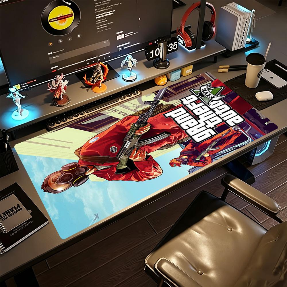 Gta Gaming Mouse Pad Keyboard Pad Ultra-Long Desk Mat Non-Slip Rubber Bottom Suitable for Office Gaming PC Laptop