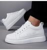 Мужские белые кроссовки с толстой подошвой, увеличивающие рост, с невидимой внутренней платформой и в повседневном стиле, доступны большие размеры, увеличение на 10 см.