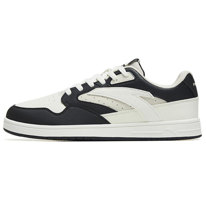 Anta Life Collection Slip Resistant Cushioning Abrasion Resistant Low top Skateboard Shoes Men's Black White Gray Sneakers 112258068-2