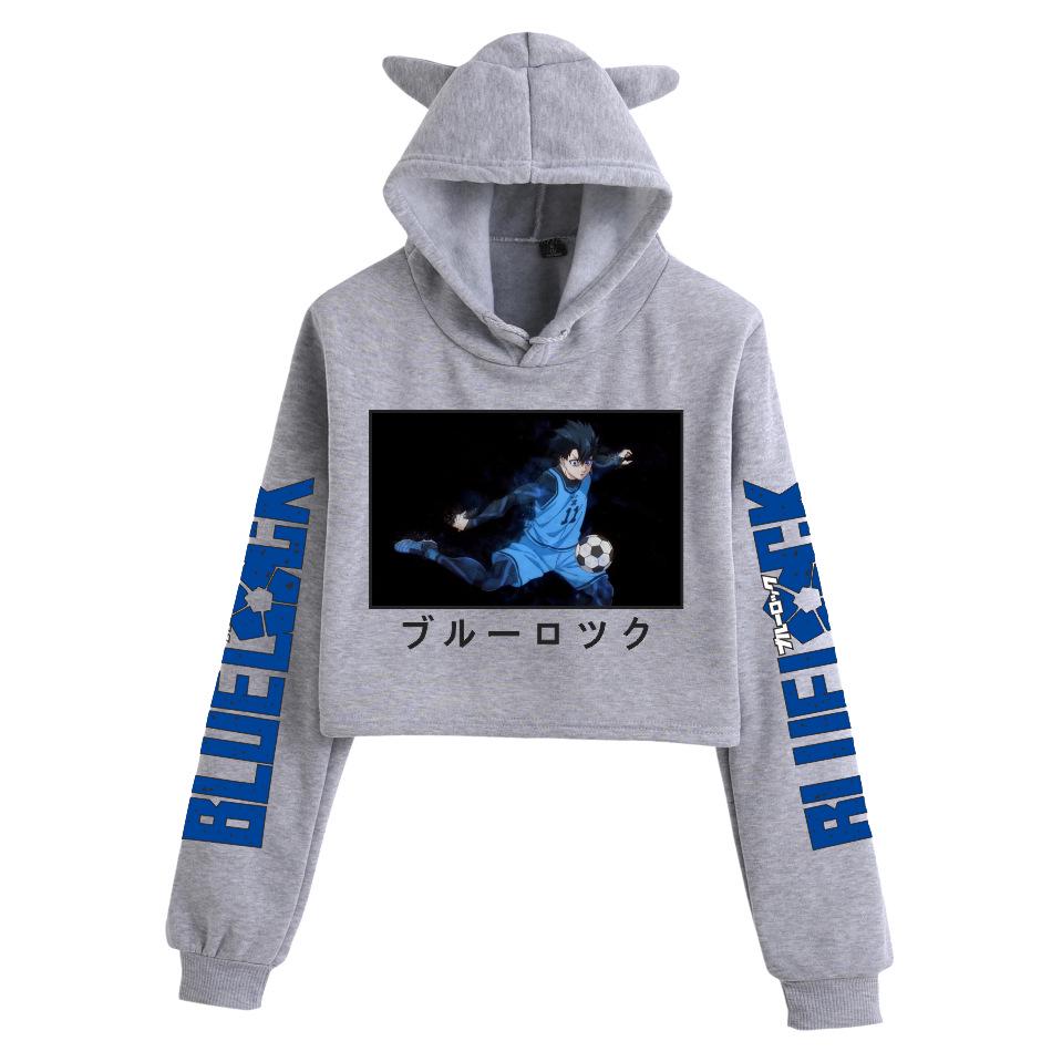 Blue Lock Women's Cat Ear Hoodie - Popular Print, Casual, Autumn/Winter