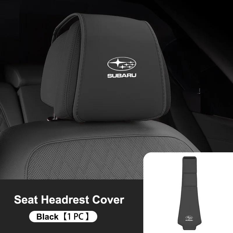 Leather Car Seat Headrest Protective Cover Accessories For Subaru WRX Forester Outback Crosstrek Legacy Impreza Levorg iwu7