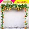 Artificial Fruit & Vine Ceiling Decoration - Grape Leaf & Gourd Water Pipe Cover