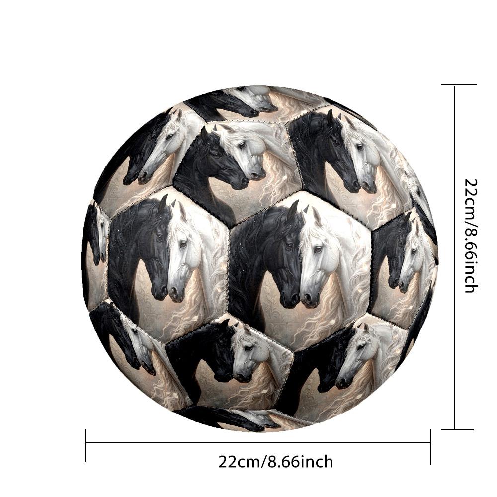 1pc Horse Affection Fantasy Theme Soccer Ball Football, Size 5, Lightweight PVC, Durable Outdoor Training Soccer Ball, Gift m61447