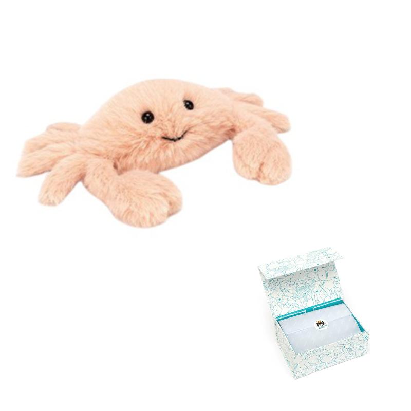 JELLYCAT Серия «Океан» Животное Пушистый Краб Успокаивающая Кукла Плюшевая Кукла Высота 11 см