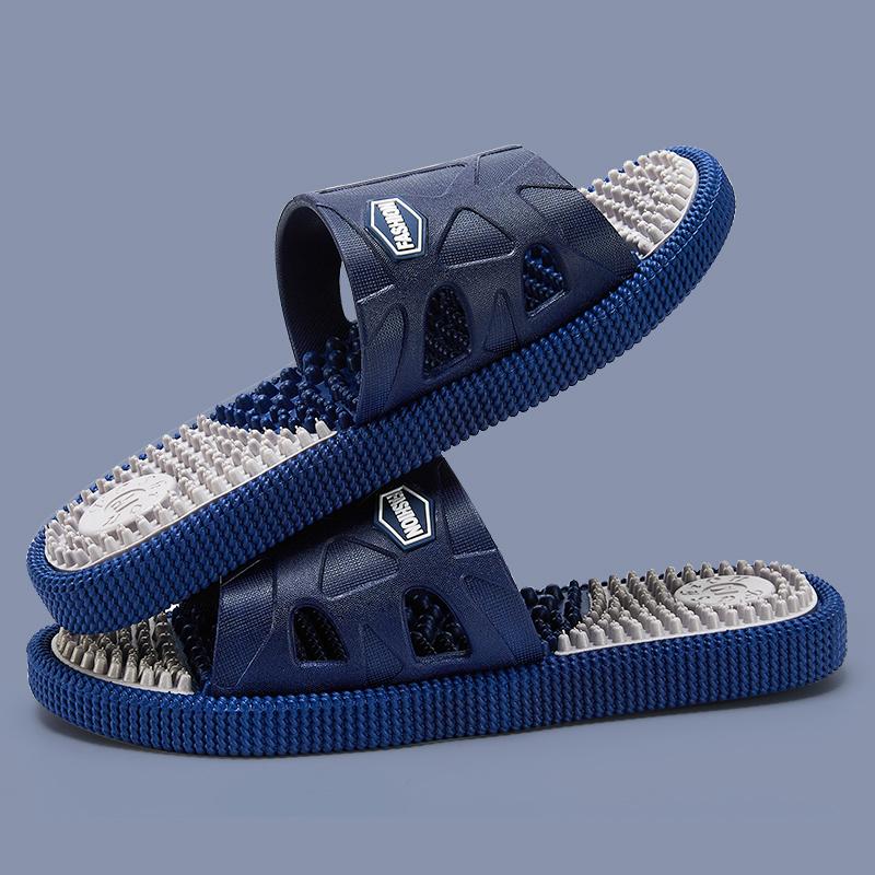 Мужские тапочки для ванной с массажной подошвой, быстросохнущие, для душа, с выемкой, мягкие тапочки для дома, обувь из ПВХ, противоскользящие шлепанцы для мужчин и женщин