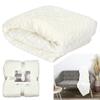 [A3514] - Ivory 'Scarlett' Velvet Blanket (embossed) - 140x200 Cm