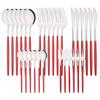 Stainless Steel Rainbow Dinnerware Set Steak Knife Fruit Fork Coffee Spoon Cutlery Set Kitchen Tableware Flatware Set 30Pcs/6Set