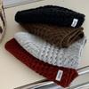 Blogger Hollow Breathable Knitted Hat Children's Versatile Simple Spring and Autumn Cold Hat Elastic Big Head Circle Baotou Hat