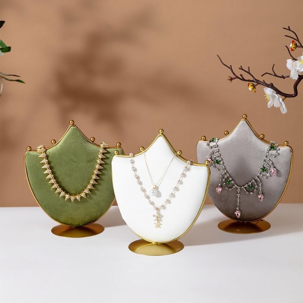 Green Jewelry Display Stand Velvet Necklace Shelf New Necklace Organizer Jewelry Shop Window