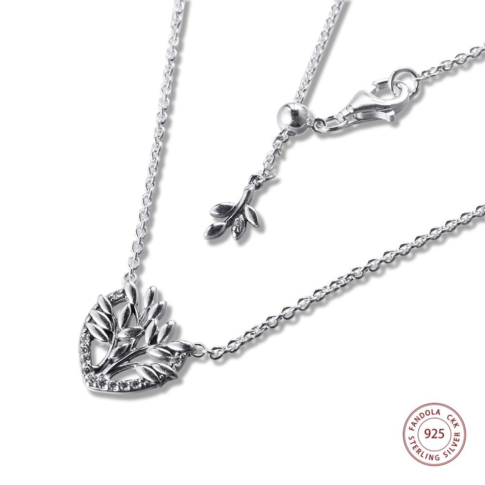 Ожерелье-колье в форме сердца для женщин из стерлингового серебра 925 пробы, ожерелья и подвески, ювелирные изделия, женский подарок