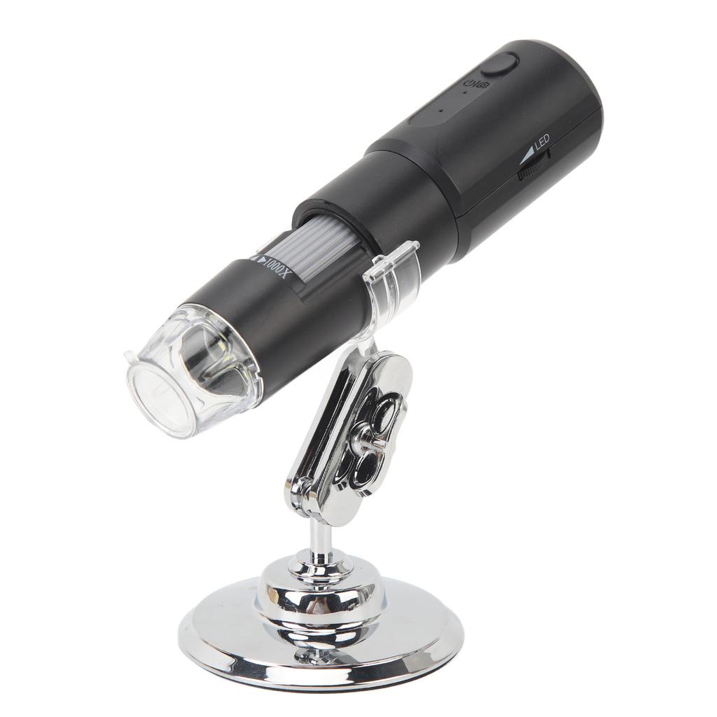 Беспроводная цифровая камера для микроскопа WiFi с увеличением от 50X до 1000X, USB, регулируемая подставка, светодиодная подсветка