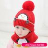 Girls' Winter Wool Hat - Plush, Warm, Cute Knitted Hat for Babies.