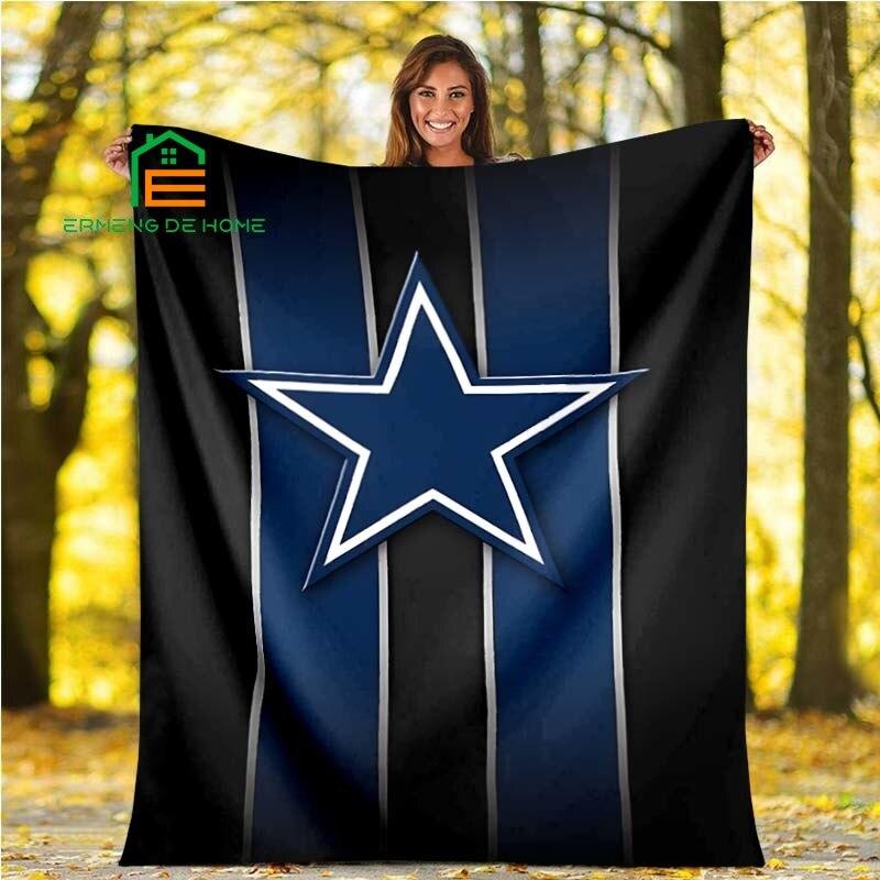 Команда по американскому футболу Dallas Cowboys Мягкий плед из фланели для гостиной/спальни Теплый плед для детей, взрослых, пожилых