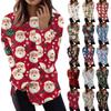 Women's Casual Fashion Print Long Sleeve Round Neck Pullover Top
