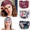 Summer Bohemian Bandanas Elastic Hair Bands Yoga Exercise Cotton Headband Women Headwear Print Vintage Cross Unisex Scrunchies