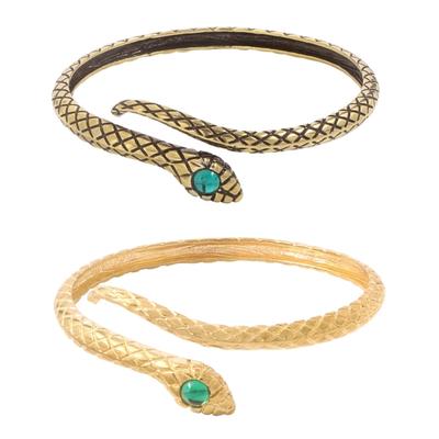 Элегантный женский браслет-змея, регулируемый открытый браслет, браслет для вечеринок, подходит для создания ярких модных образов