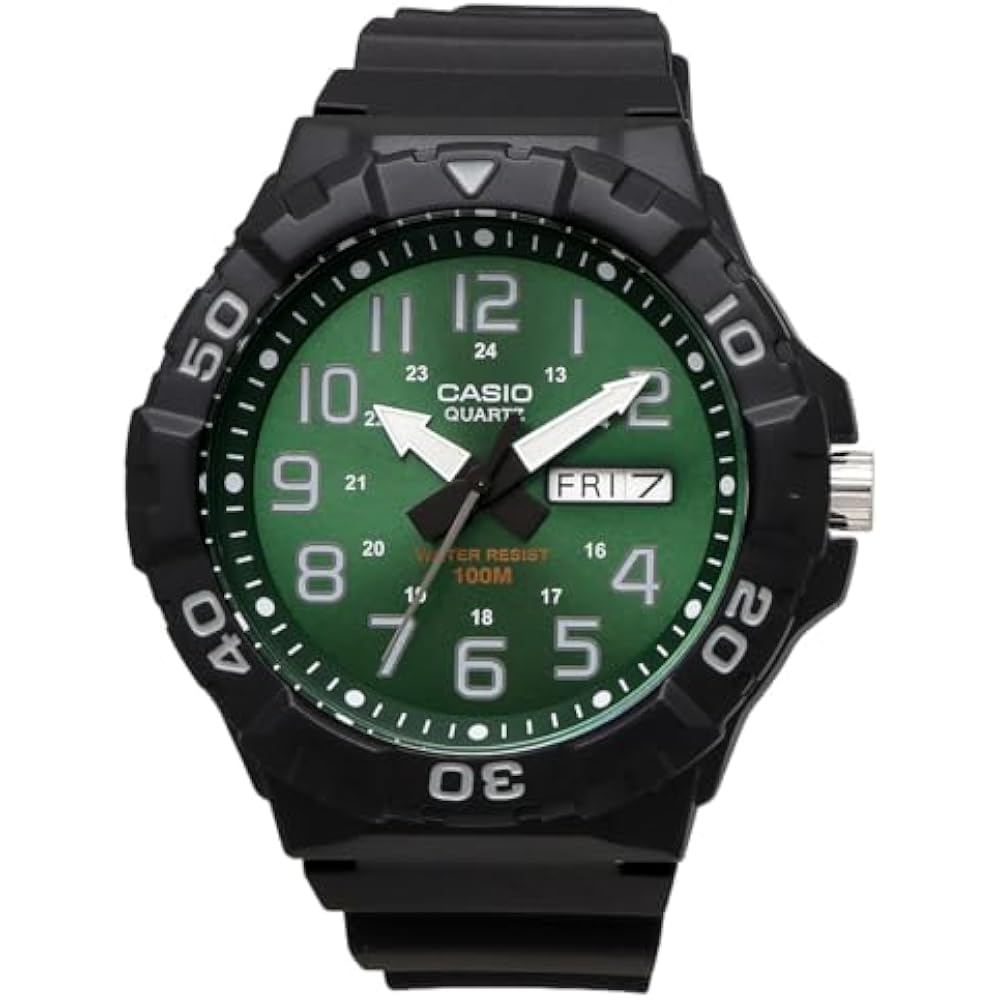 Casio Стандартный СТАНДАРТНЫЙ БОЛЬШОЕ ЛИЦО Кварцевые часы MRW-210H-3BV Мужские Зеленый Циферблат Kyokko Зарубежная Мод...