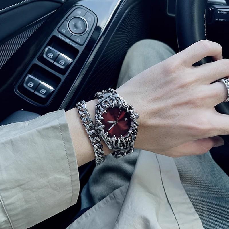 CoupleClaw Watch Millennial Style Street Fashion 37mm Rectangle Dial Quartz 30M Waterproof