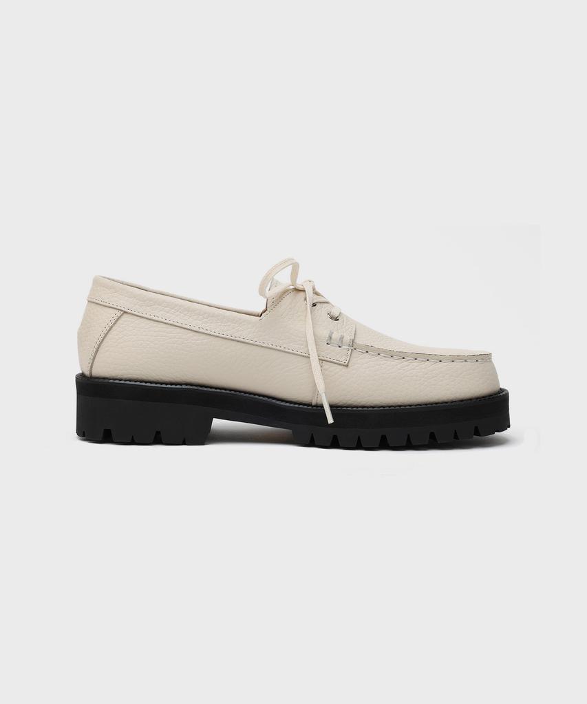 Firenze Atelier [Vibram] Стандартная Повседневная Подошва Лоферы 5099 [Кремовый Emboss]