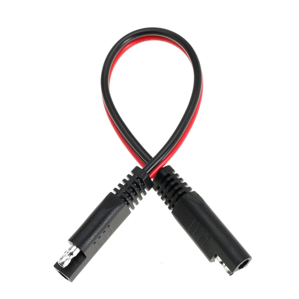 12 AWG SAE To SAE Extension Cable 12 Gauge 2-Pin SAE Connector Extension Cord With Dual Head Plug For Solar Panel Automotive Car Motorcycle 12In