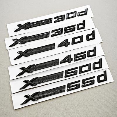 3D ABS Черный Логотип XDrive 30d 35d 40d 45d 50d 55d Шильдик Наклейка на Багажник Крыло Бок Для X3 X5 X6 X7 F25 F15 G01 G05