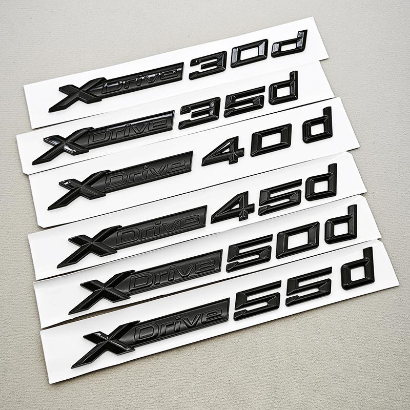 3D ABS Черный Логотип XDrive 30d 35d 40d 45d 50d 55d Шильдик Наклейка на Багажник Крыло Бок Для BMW X3 X5 X6 X7 F25 F15 G01 G05 tv2