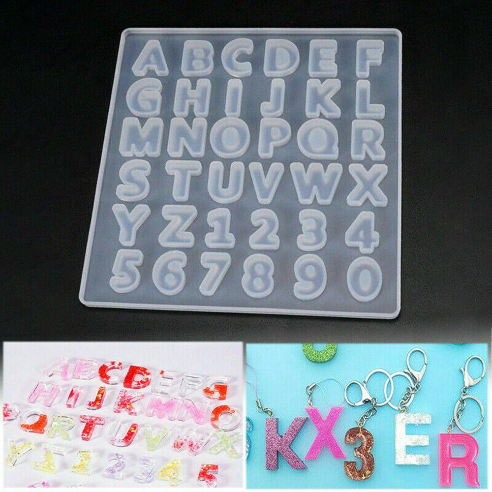Pendant Handmade Epoxy Silica Gel Resin Mould Alphabet Number Silicone Molds DIY Crafts