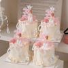 5/10Pcs Pearl Bow Cake Decoration, Suitable For Single Party, Birthday, Baptism, Wedding, Princess Themed Party Decoration