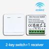 RF 433MHZ Mini Smart Switch LED Light Switch 100-220V 86 Wall Panel Remote Control Receiver 1/2/3 Gang For Home Lamp Fan