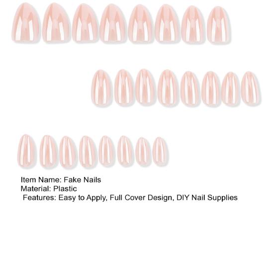 Umbra Studio 24Pcs Women Nude Press on Nails, Short Oval Natural Stick-on Fake Glossy Full Cover Glue False DIY Manicure Supplies