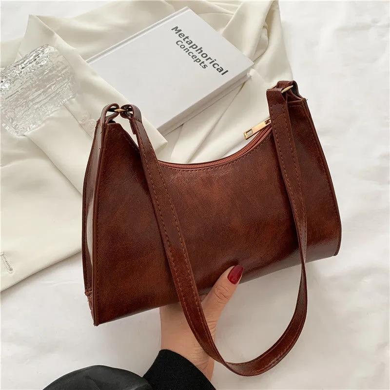Niche Design Retro Versatile Armpit Baguette Bag Female Senior Sense of Temperament Shoulder Bag