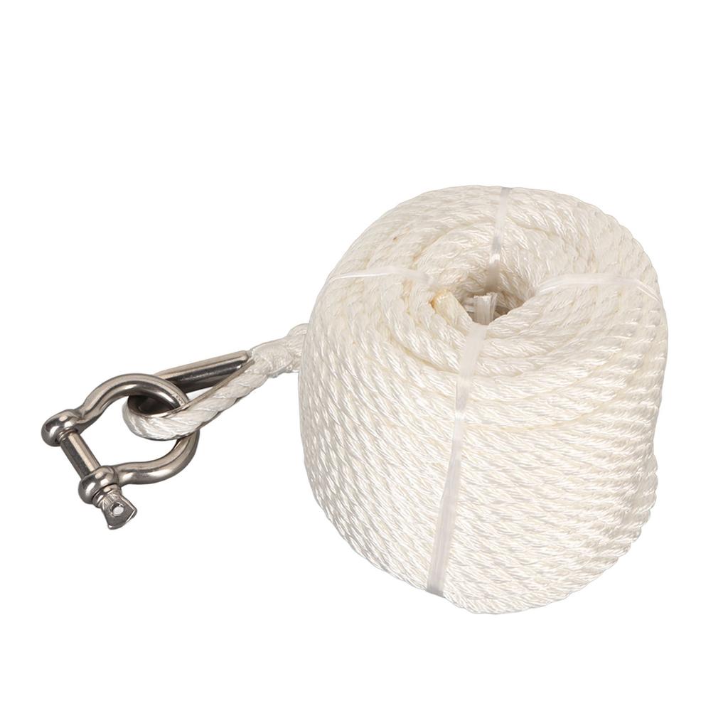 75FT Double Braid Nylon Boat Dock Lines 1565 Lbs Breaking Force Mooring Rope for Berthing Towing Hoisting
