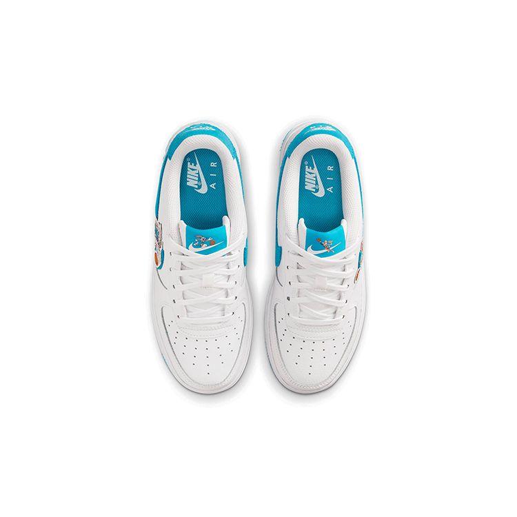 Space Jam x Nike Air Force 1 07 GS Hare Детские кроссовки Белый/Светло-голубой/Ярость DM3353-100