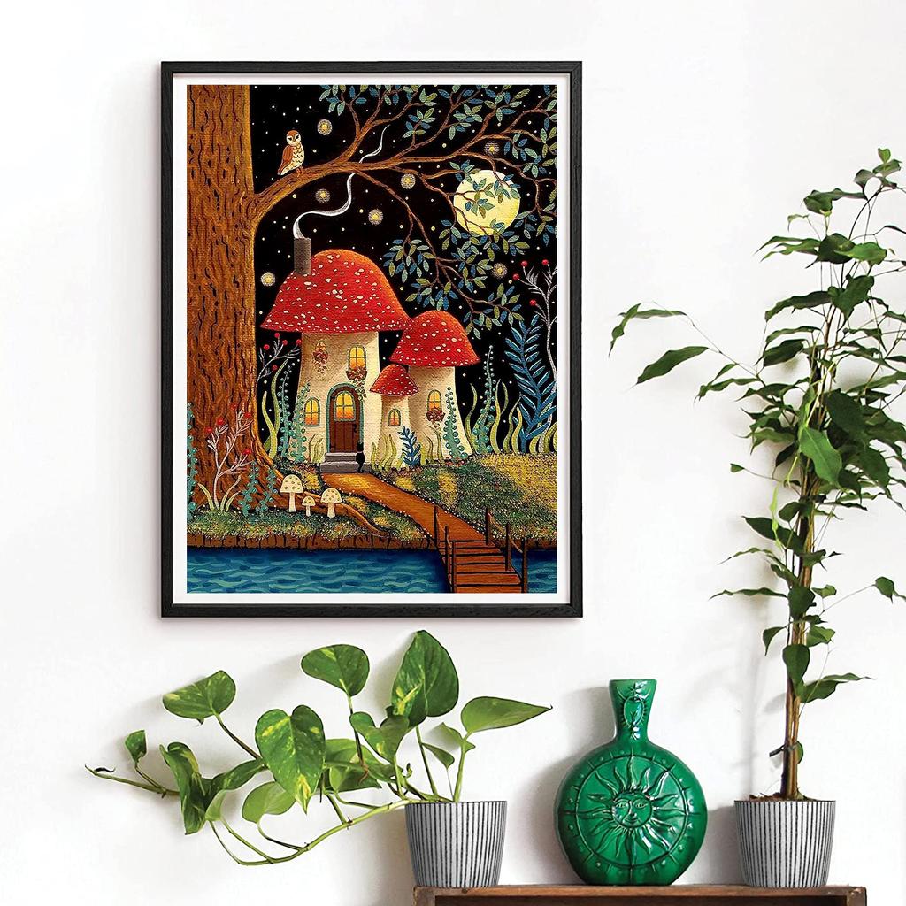 5D DIY Алмазная картина Большой гриб Набор для вышивки крестом Мозаика Алмазная вышивка Роза Полный круглый/квадратный дрель Украшение дома