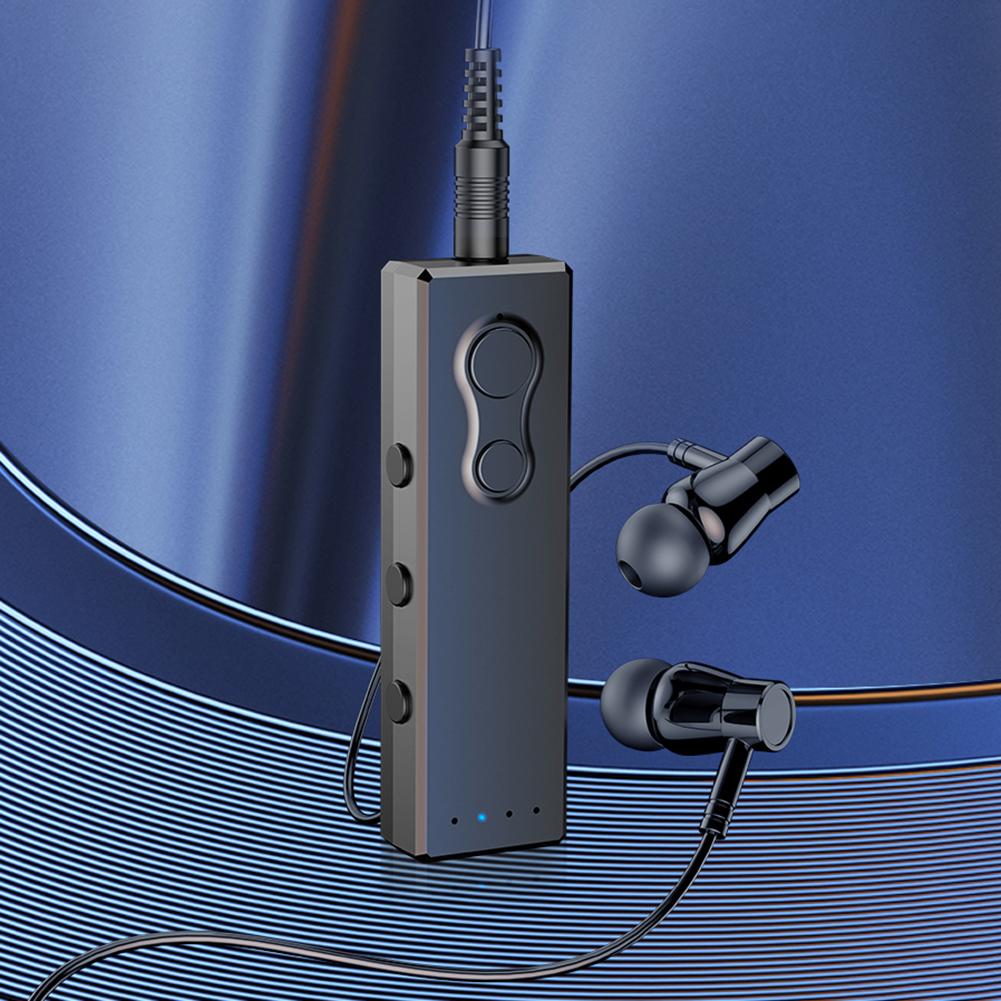 Портативный MP3-плеер Bluetooth 5.3 Аудиоприемник Hi-Fi Стерео Воспроизведение музыки FM-радио Дистанционная съемка Автоспуск Задний клип Дизайн Поддержка TF-карты