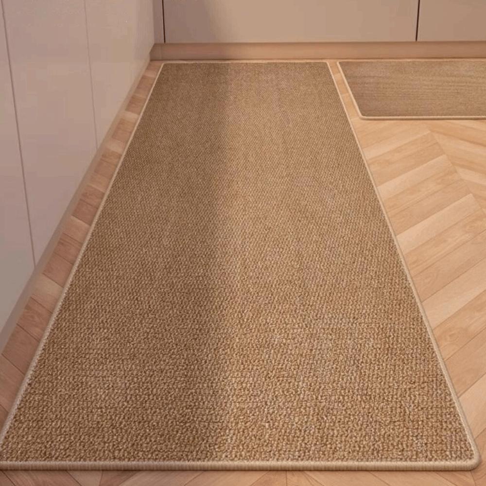 Мягкий кухонный коврик Длинный ковер Простой льняной плетеный коврик для ванной Кухонные принадлежности