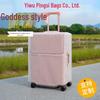 Leather Anti-Fall Transparent Trolley Case Cover: Thickened, Wear-Resistant Dust Protector for Check-In Luggage