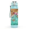 1PC Beach Ocean Sand Scene Art 750ml Color Plastic Sports Water Bottle Leakproof Flip Straw Lid Suitable for Sports Office Home Use