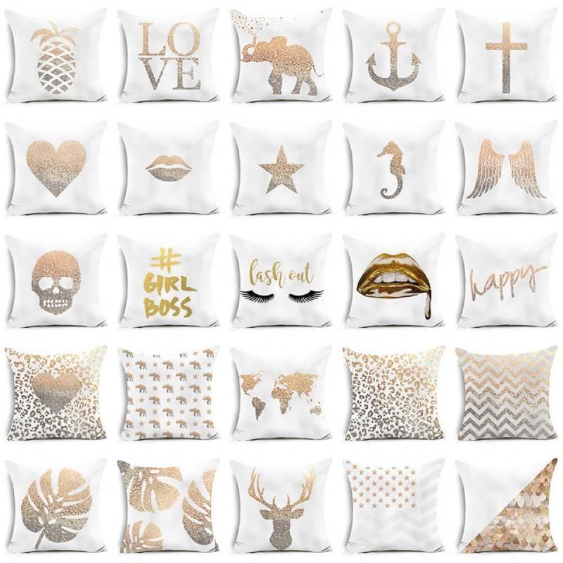 Современная минималистичная хлопковая мультяшная наволочка с буквенным принтом, мягкая плюшевая наволочка из ткани «персиковая кожа»