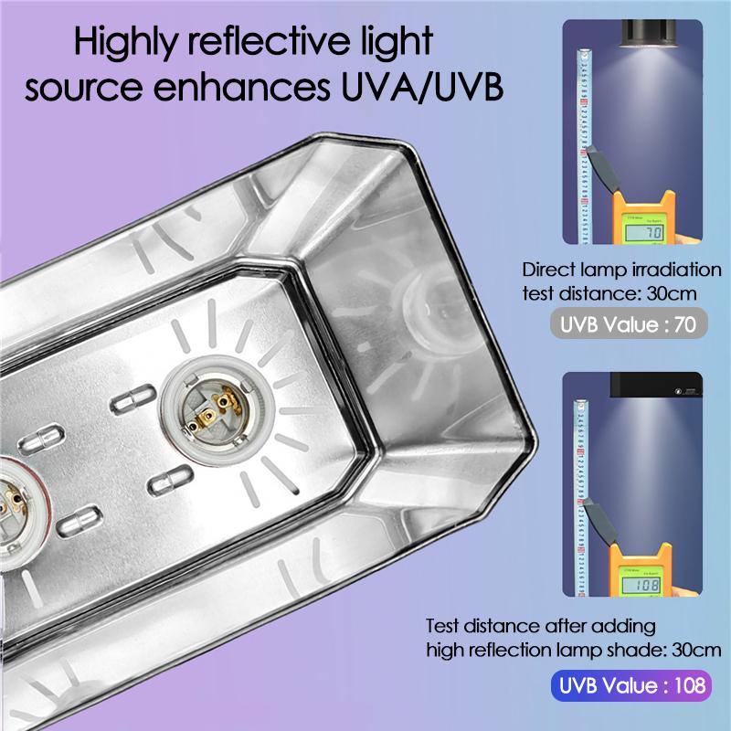 Большой террариум для рептилий и черепах, кормовой бокс, дождевой лес, УФА лампа, УФБ лампа, обогрев, интегрированный двойной плафон, освещение для амфибий