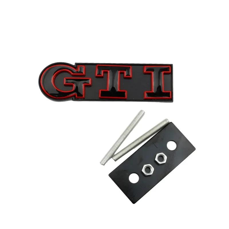 AABIQ1 Metal Car GTI Logo Front Grille Emblem Badge Stickers for Volkswagen Golf 4 5 6 7 8 Passat Jetta Polo Touareg GTD GLI Touran