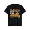"My Retirement Plan Men's T-Shirt - Casual Loose Fit with Geometric Motorcycle Graphic, Machine Washable - Ideal Holiday Gift"
