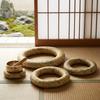 Donut Shape Sound Copper Out Mat Brocade Wooden Fish Coaster Singing Bowl Mat  Meditation