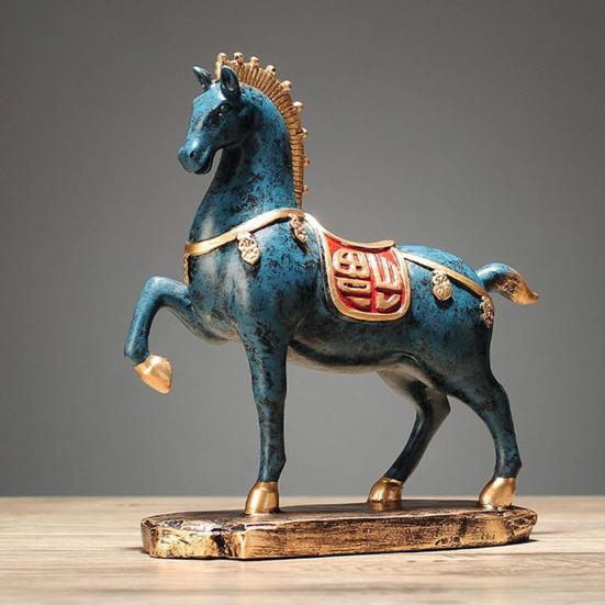 Имитация фигурки лошади Реалистичная миниатюрная пони Смола Статуэтка Скульптура животного Украшение Орнамент Подарок на новоселье