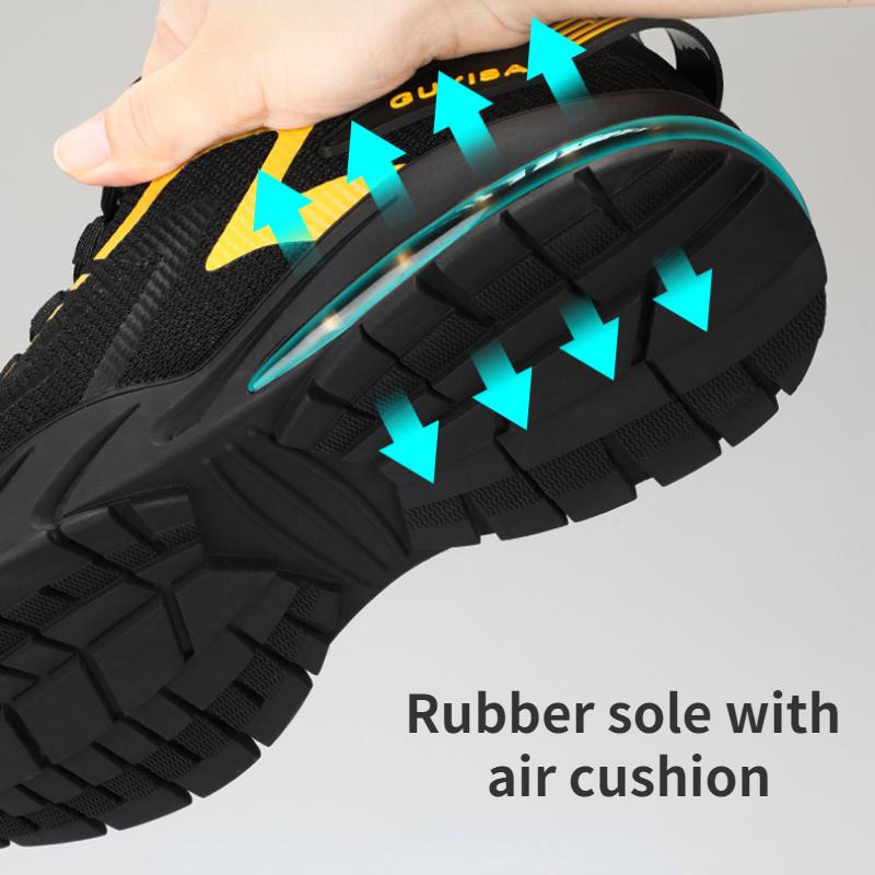 Men's Work Safety Shoes with Air Cushion Labor Protection Shoes Anti-smash Anti Puncture Boots