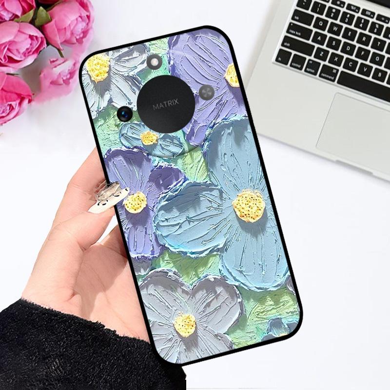 Чехол для Honor X9c Smart 5G Мягкий Силикон ТПУ Чехол для Телефона Для Huawei Honor X60 Защитный Fundas Бампер Мультяшный Цветной Раскрашенный