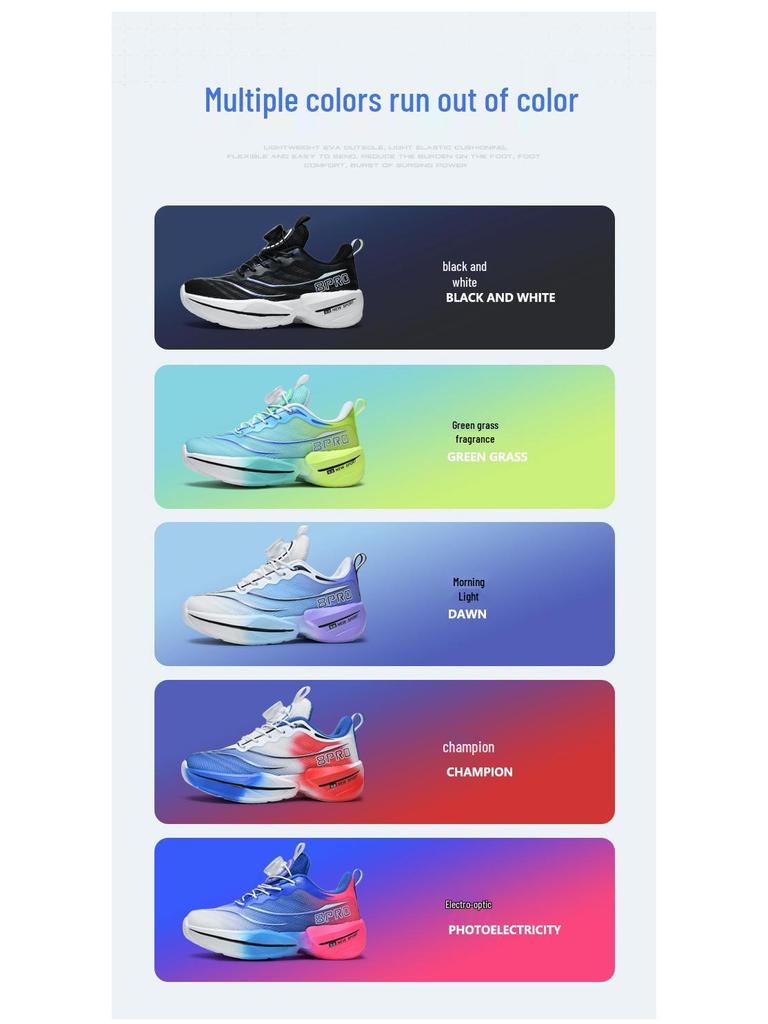 Новые легкие спортивные кроссовки для девочек с нескользящей подошвой и вращающейся пряжкой - Детские беговые кроссовки Chitu 8pro