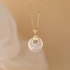 Fu Zi Ping An Buckle Necklace Women's Pendant Niche Light Luxury Clavicle Chain Jewelry