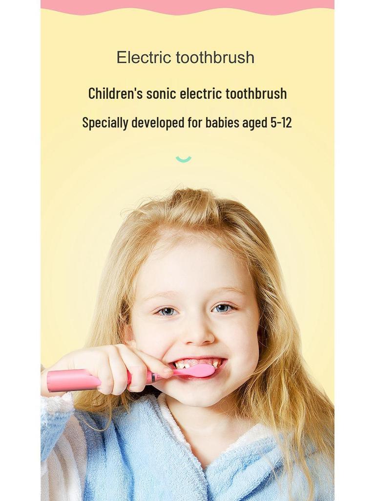 Sonic Rechargeable Kids' Electric Toothbrush with Soft Bristles - Ideal Gift
